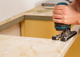 Keukenblad reparatie